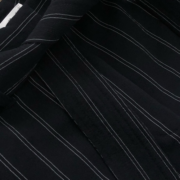 SOLD - Wilfred Aritzia Tie-Front Black Oak Pinstripe Jallade Trouser Pant Size 4 - Picture 8 of 16